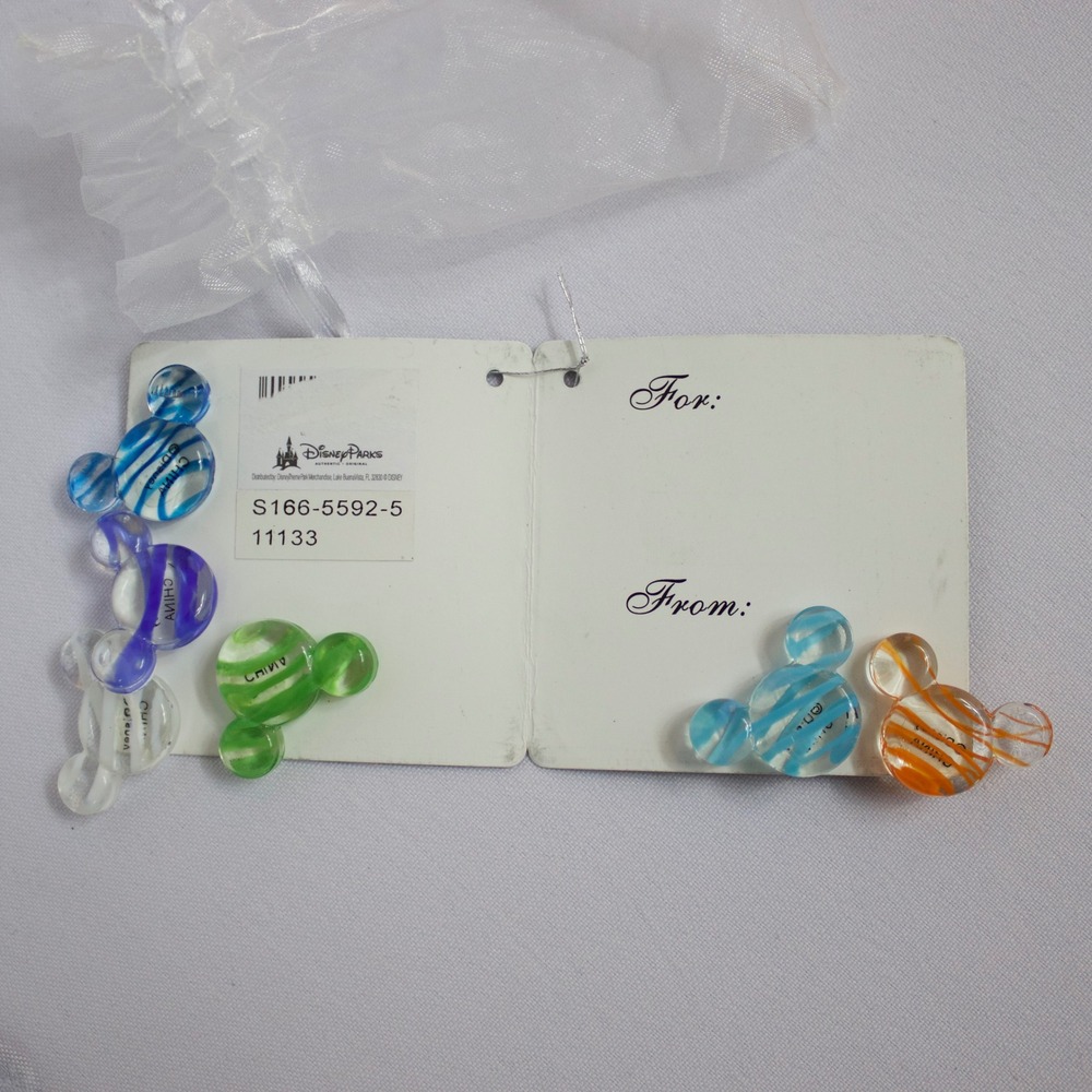 2011‎ Disney Parks Glass Decorative Mickey Ears A Little Disney Magic Gift RARE - Picture 4 of 5